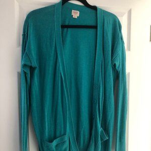 Teal Cardigan with Pockets